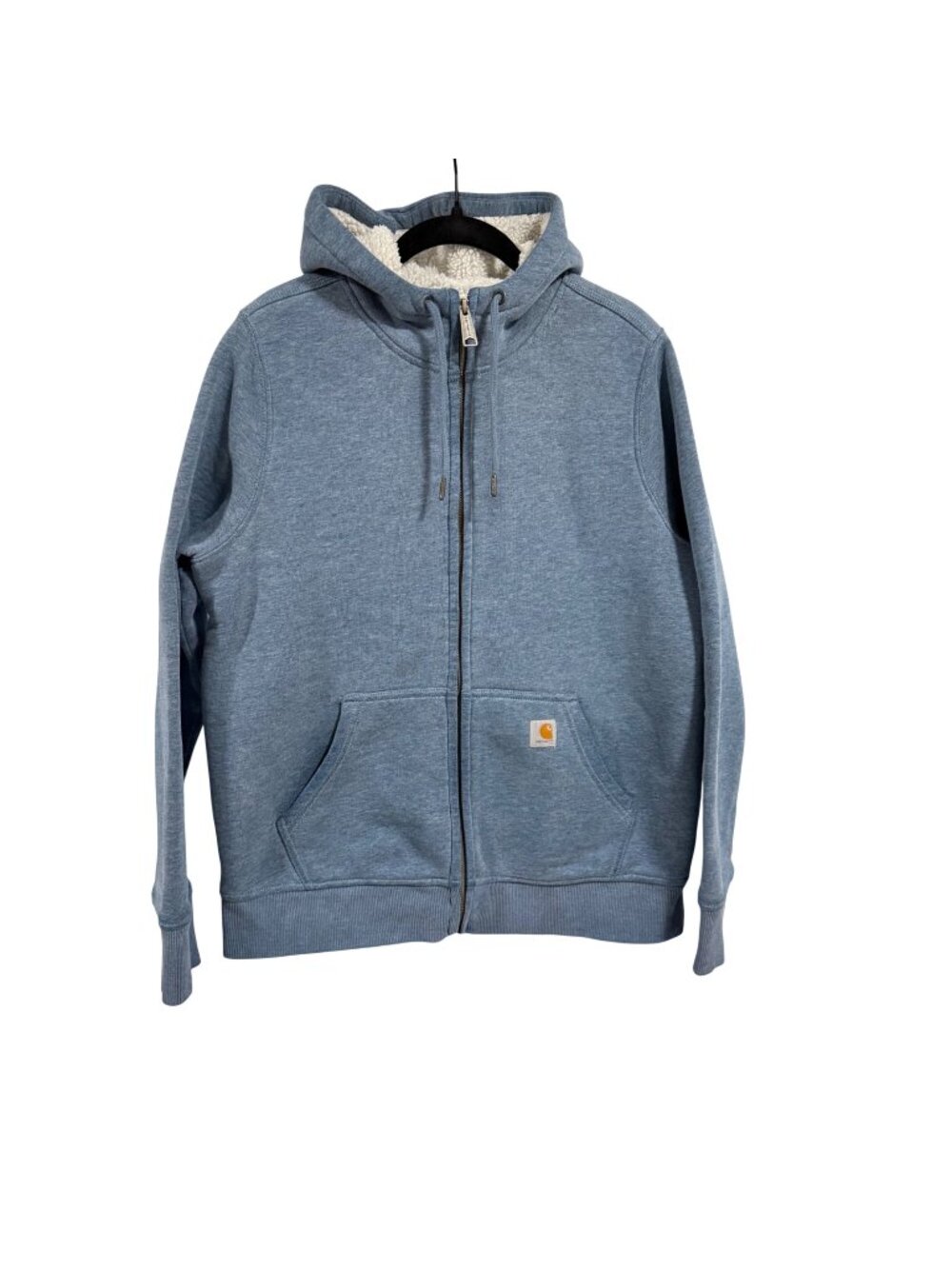 Carhartt Women's Clarksburg Sherpa-Lined Hoodie in Steel Blue Size M